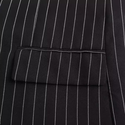 OL Temperament Commute Vertical Striped Suit European And American Female Suit Coat