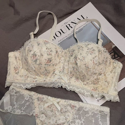 Sweet French Floral Lingerie For Japanese Women